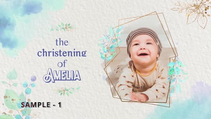 make christening and baptism invitation video save the date