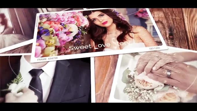 Best Deals! I will create wedding anniversary valentine photo slideshow video  for $5