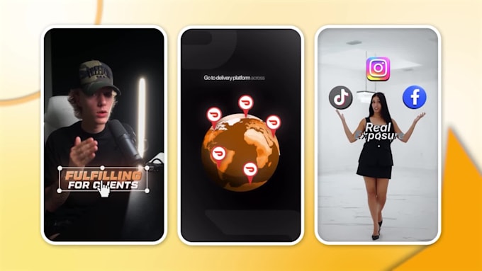 do video editing for instagram reels, youtube videos and tiktok
