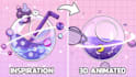 design cute pink stream overlay for twitch