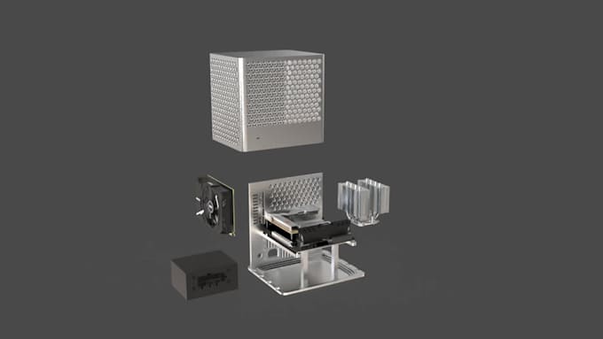 design a premium custom metal PC case for cnc machining