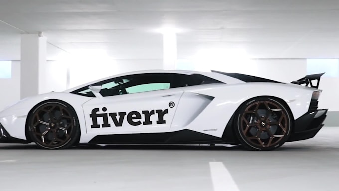 put your logo and website address on a car intro video