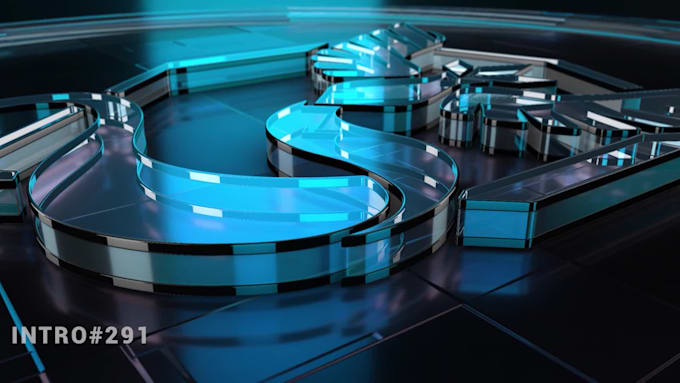 create 3d logo introduction with glass effect