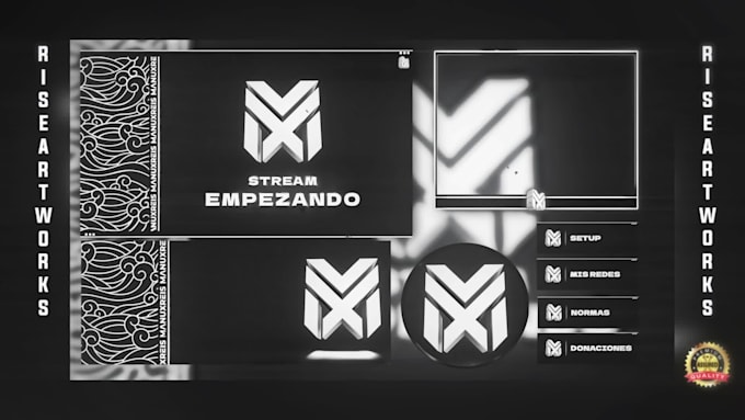 design a professional twitch overlay and stream package