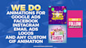 create animated GIF banner ads for google ads, instagram and social media