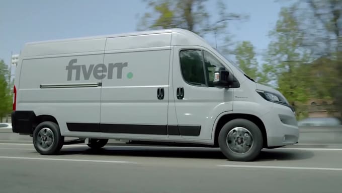 make logistics delivery van video for your logo