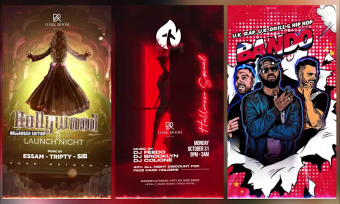 design motion flyer,  animated poster, event promotional video