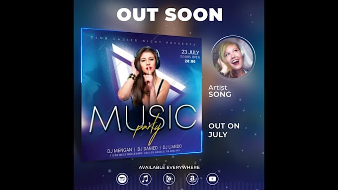 create a stunning music promo video for instagram, facebook