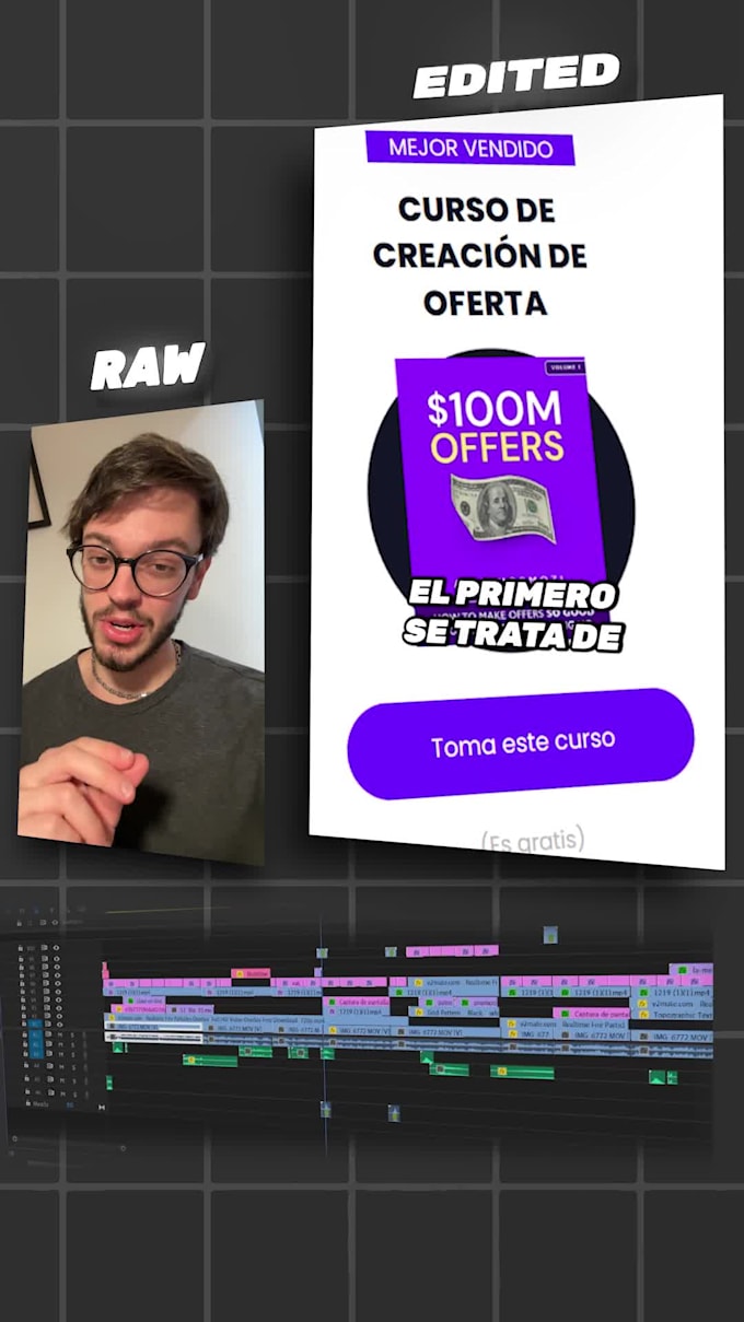 edit reels, tiktoks and youtube shorts video with captions