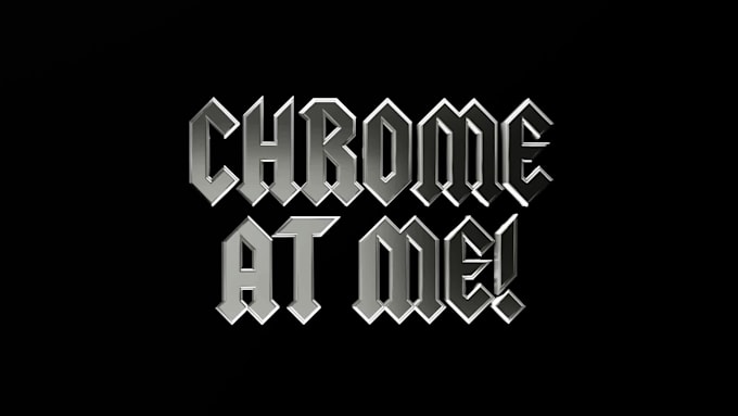 create 3d metallic chrome logo with 360 spinning animation