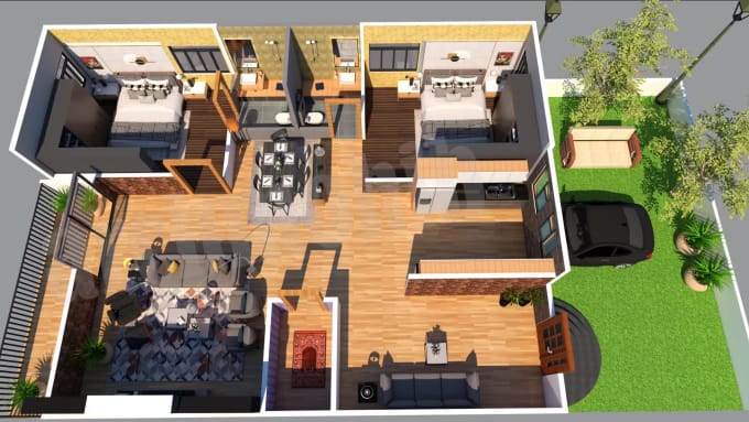 Make 3d floor plan in sketchup for your house, commercial area by ...