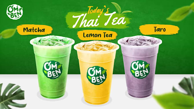 create food and drink menu animation promotional video or tv digital menu