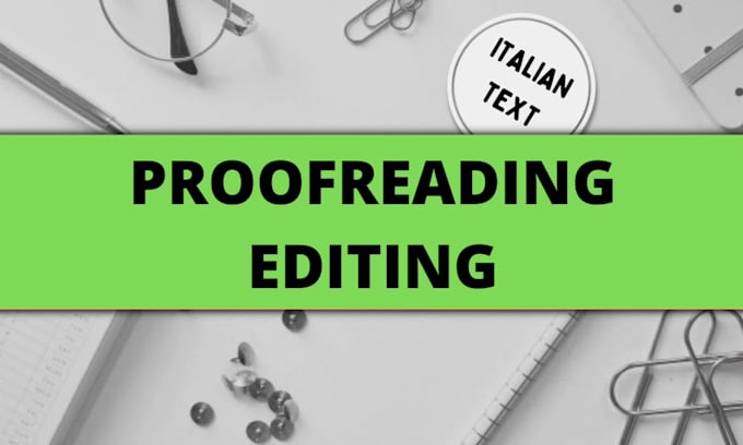 proofread and edit any kind of italian text