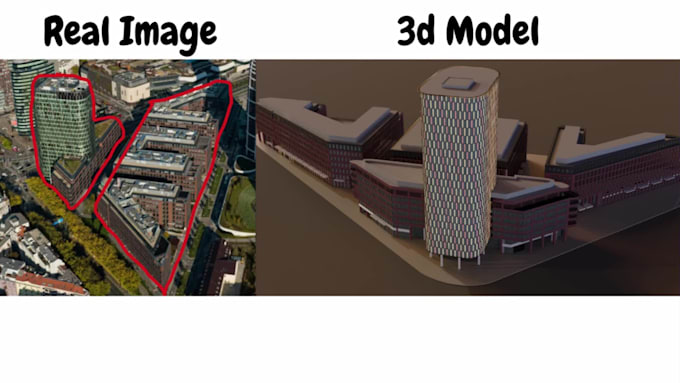 model low poly 3d buildings with textures