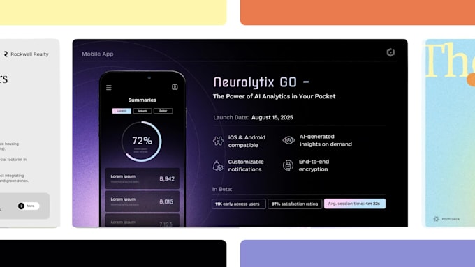 design animated presentation in figma or powerpoint