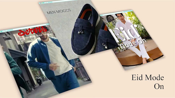 create a professional e commerce website promo video