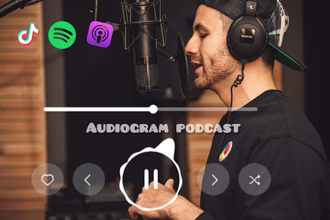 Create an eye catching audiogram podcast video by Mass_cam | Fiverr