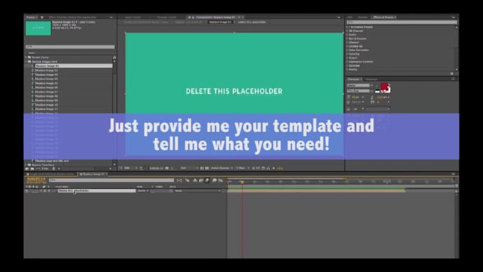 professionally edit any after effects template