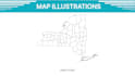 printable vector map outline illustrations in line art style