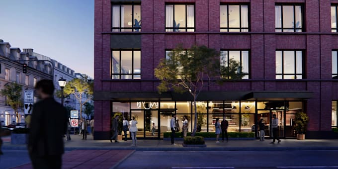 do exterior 3d rendering and animation for a building