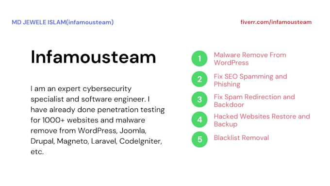 do clean malware and secure server with a guarantee