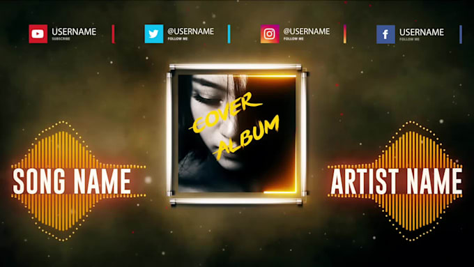 make unique music promo audio spectrum or music visualizer