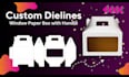 create packaging box dieline, die cut and cut lines