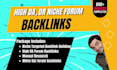 create niche forum backlinks high da authority link building
