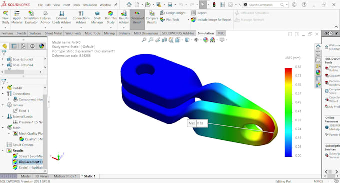 Do fea static and dynamic analysis using ansys and solidworks by ...
