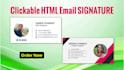 create modern clickable email signature HTML email signature