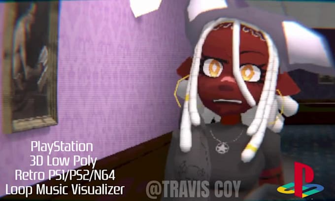 create retro ps1 n64 style 3d lowpoly charcter for indie game