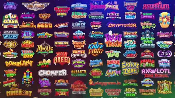 design an authentic game title, youtube, and business logo
