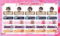 create awesome twitch panel in vtuber chibi style for you