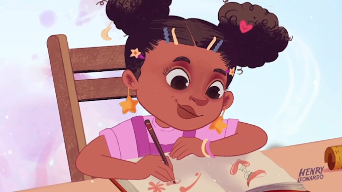 create a 2d animated book trailer
