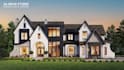 render 3d architectural exterior home design, interior house walkthrough video