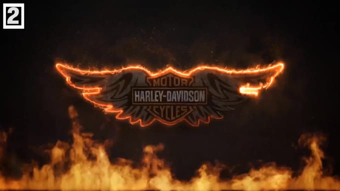 create burning fire logo reveal animation