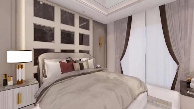 create 3d interior design and 3d rendering