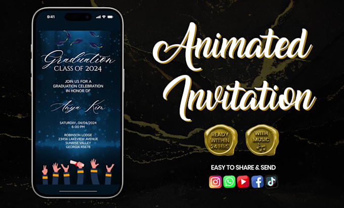 create graduation announcement invitation video