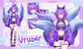 design vtuber live2d model in anime art illustration ready to rig