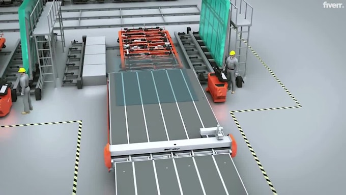 create 3d industrial animation manufacturing walkthrough plant factory process