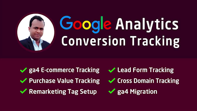 fix or setup ga4 ecommerce tracking, conversion tracking, ga4 migration via gtm