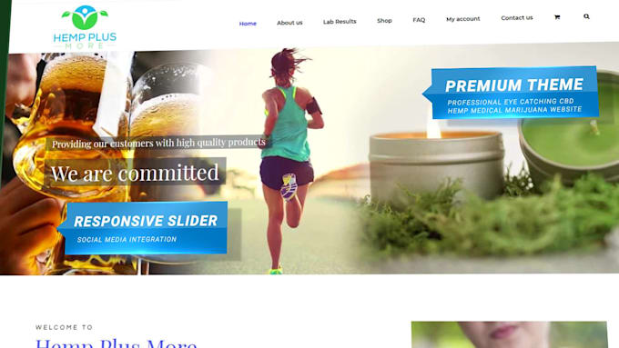 build responsive cbd hemp medical marijuana website