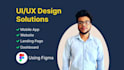 design mobile apps, dashboards, websites, and landing page in figma
