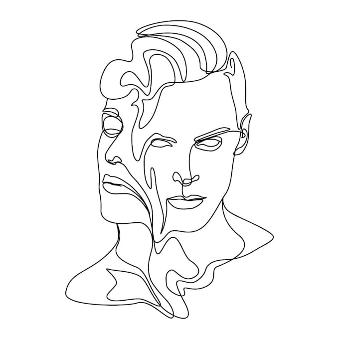 create a continuous line art illustration