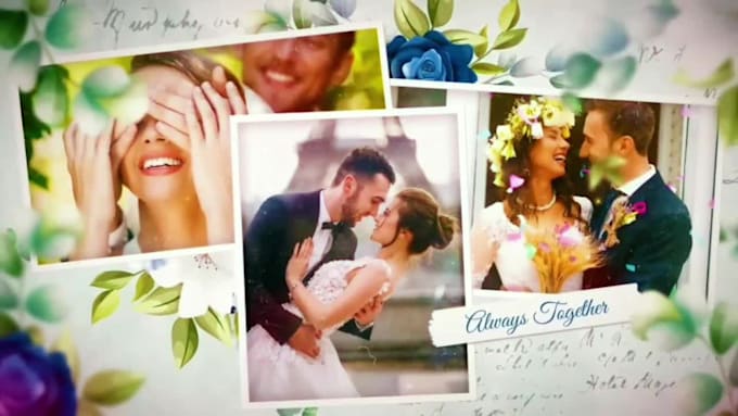 make cinematic wedding slideshow, photo video and slideshow video