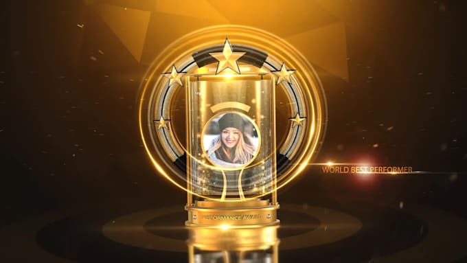 create luxury 3d golden award promotional video