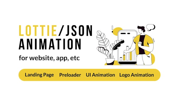 do lottie json svg gif loop animated web and app in 24 hour