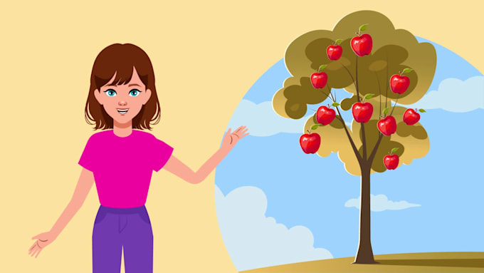 create an educational video with an animated character and lip sync