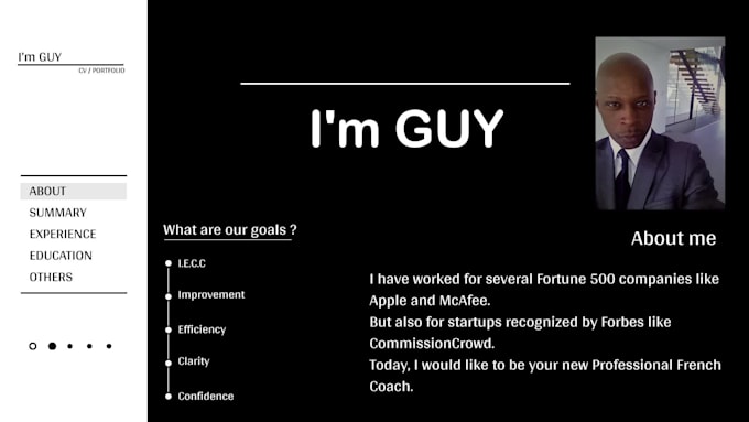 a animated and motion graphic CV video