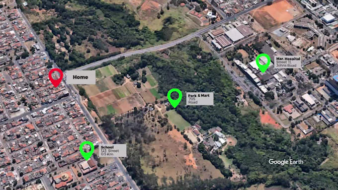 add fancy labels for your property video with google earth